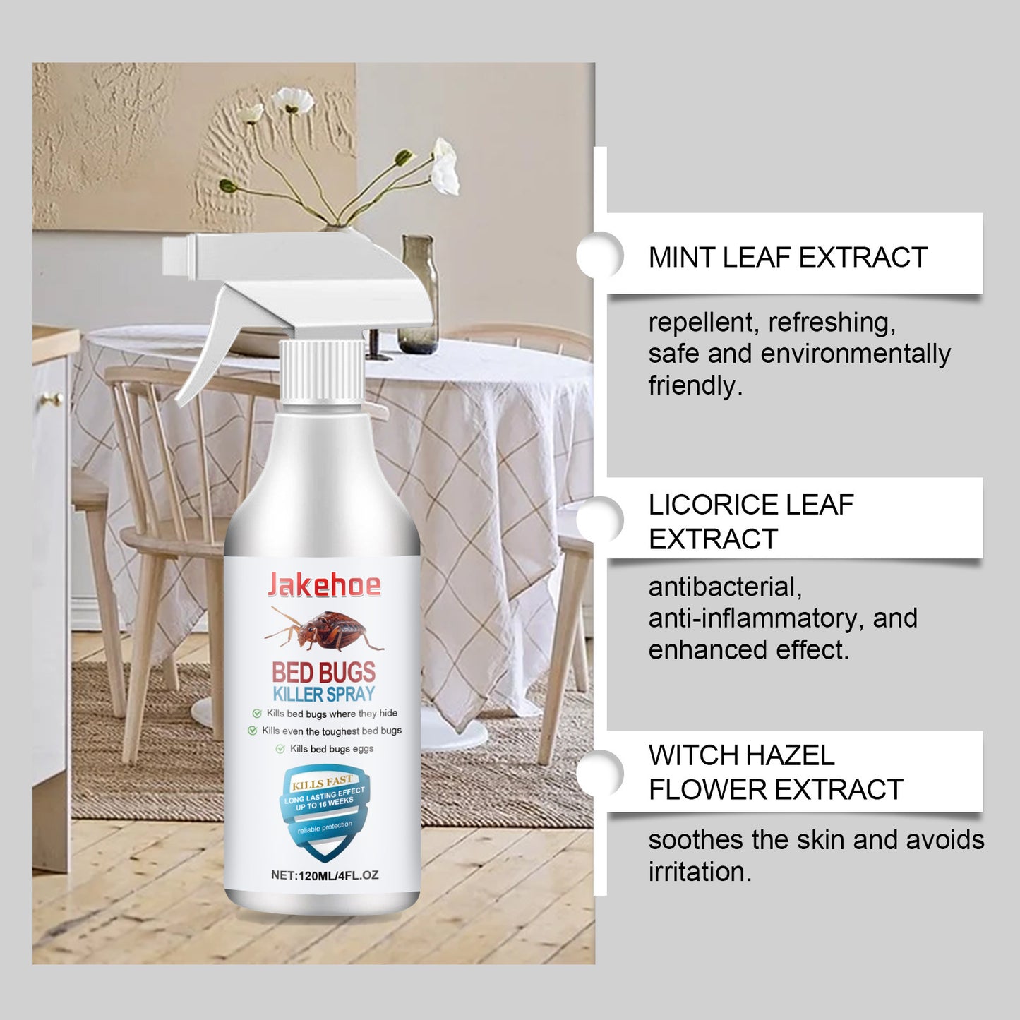 Indoor Brown Dog With Bug Spray