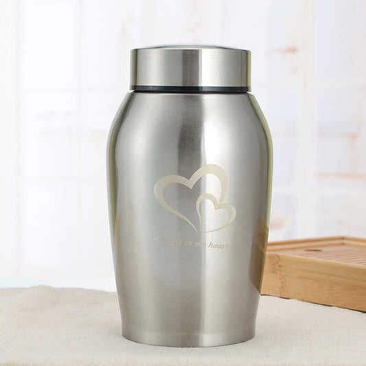 Pet Funeral Supplies Dogs And Cats Stainless Steel Funeral Urn